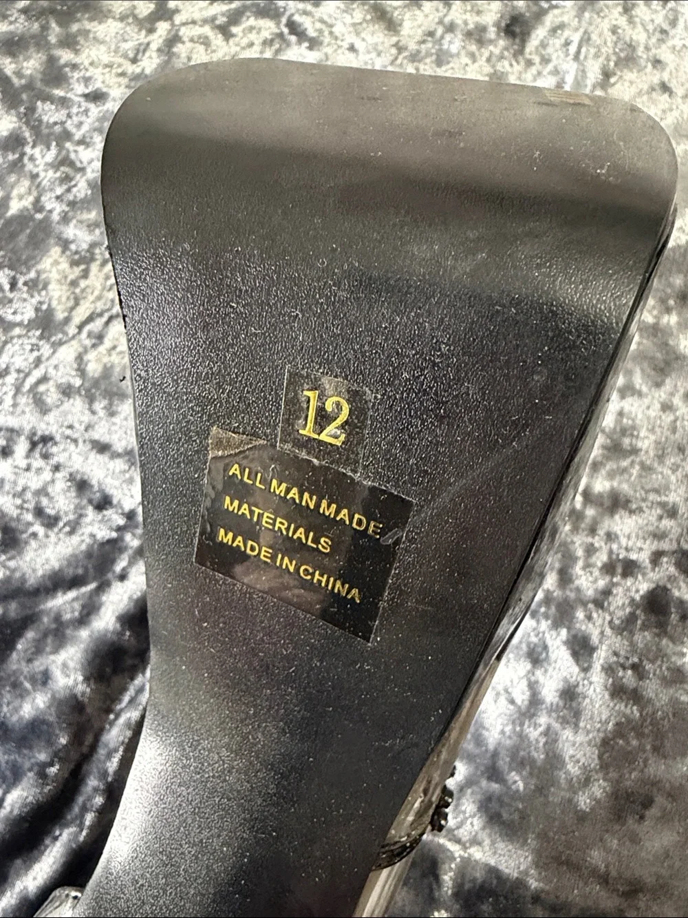 Jante Black/Clear Platform Heels w/Rhinestones